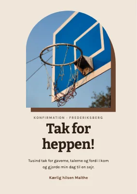 Takkekort — basketkurv i buevindue