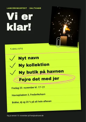 Lanceringsfest — tjekliste på kartotekskort