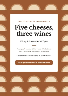 Cheese tasting — five cheeses, three wines