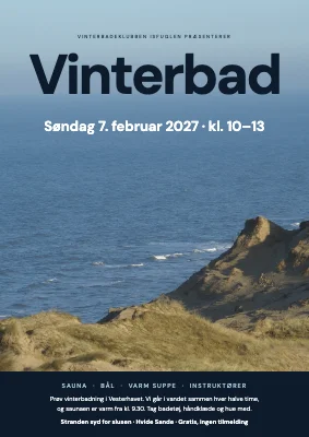 Vinterbadning — Vesterhavet som filmplakat