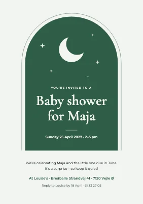 Baby shower — moonlit window