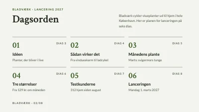 Side 2 af Produktlancering — stueplanter på abonnement