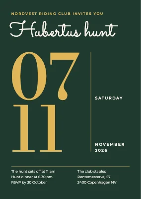 Hubertus hunt and dinner — big date
