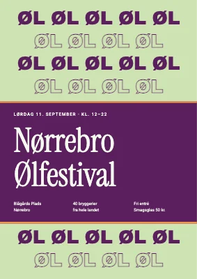 Ølfestival på Nørrebro — plakat