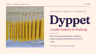 Brand guide — candle maker