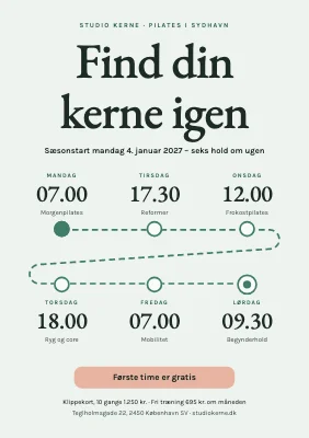 Pilatesstudie — sæsonstart