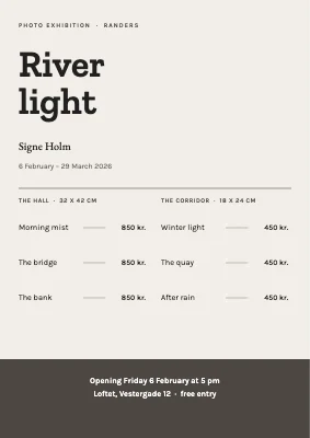Photo exhibition — river light