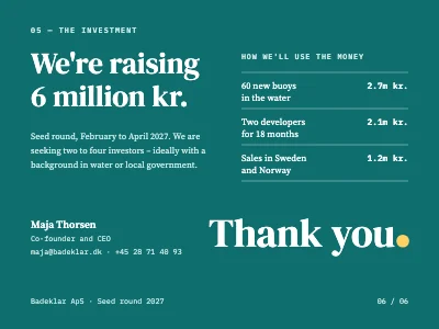 Page 6 of Investor pitch — start-up