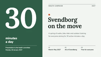 Health campaign — 30 minutes a day