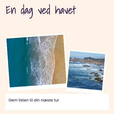 En dag ved havet · Rivet papirjournal