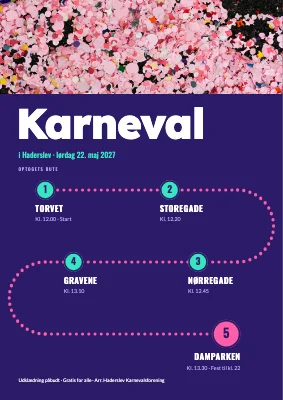 Karneval — optogets rute