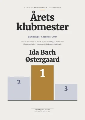 Klubmesterdiplom — badminton