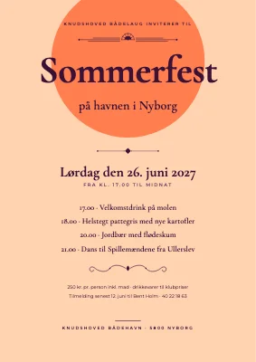 Sommerfest på havnen — klassisk bogtryk