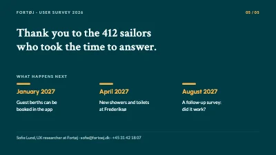 Page 5 of User survey — results
