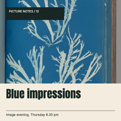 Blue impressions · Lower masthead