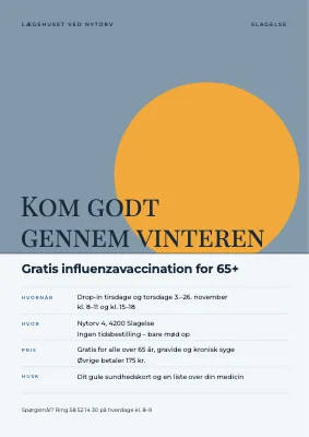 Influenzavaccination — drop-in i november