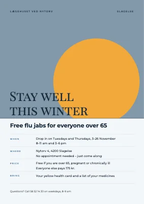 Flu jab clinic — drop-in in November