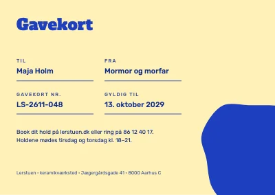 Side 2 af Gavekort — drejekursus