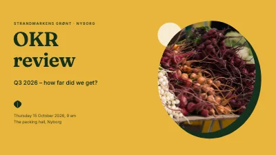 OKR review — quarterly