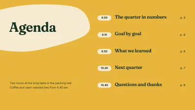 Page 2 of OKR review — quarterly