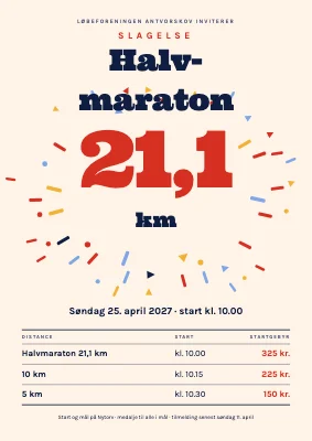 Halvmaraton — Slagelse 21,1 km