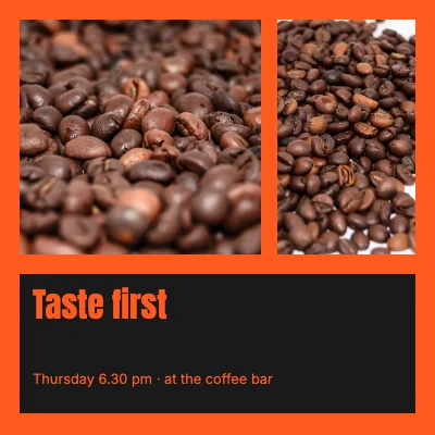 Taste first · open studio ticket