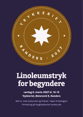 Workshop i linoleumstryk — invitation