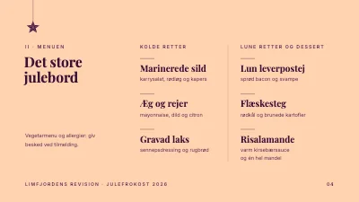 Side 4 af Julefrokost — program og menu