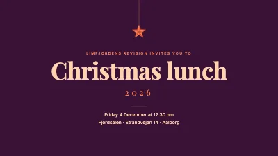 Christmas lunch — programme and menu