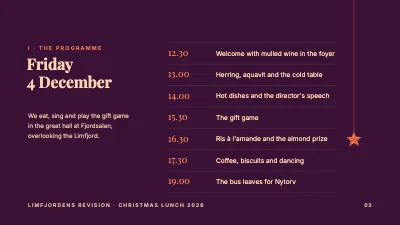 Page 3 of Christmas lunch — programme and menu