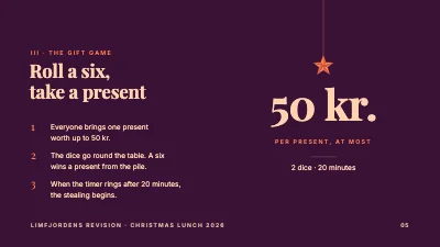 Page 5 of Christmas lunch — programme and menu