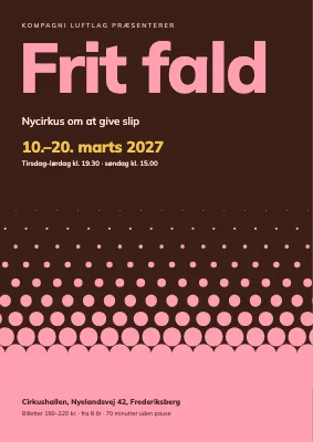 Nycirkus med faldende raster — plakat
