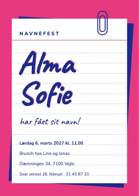 Navnefest — navnet på et kartotekskort