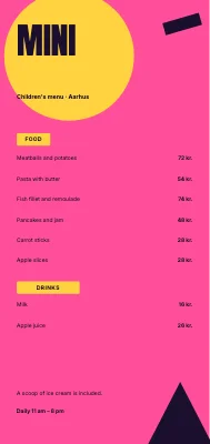 Children's menu Mini — Aarhus
