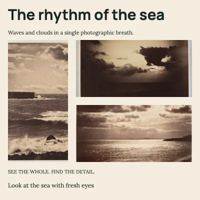 The rhythm of the sea · Three steps