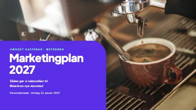 Marketingplan — kaffebar