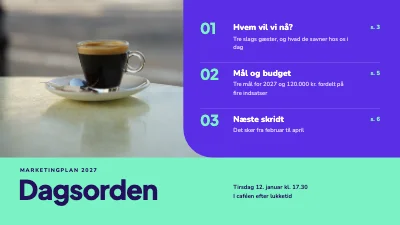 Side 2 af Marketingplan — kaffebar