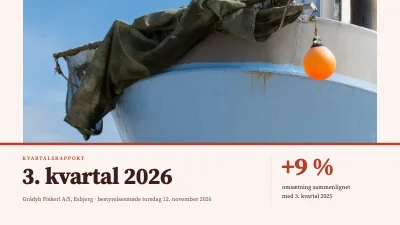 Kvartalsrapport — fiskeri ved Vestkysten
