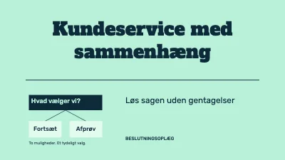 Kundeservice med sammenhæng