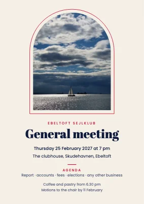 Sailing club general meeting — invitation