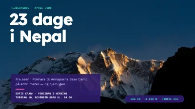 Rejsedagbog — trekking i Nepal