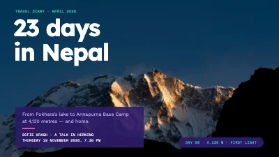 Travel diary — trekking in Nepal