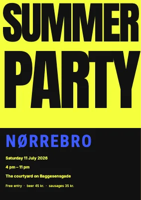 Summer party — the courtyard in Nørrebro