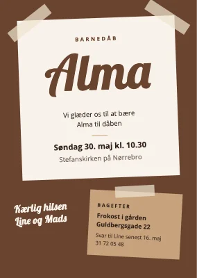 Barnedåb med tapede kort — Nørrebro