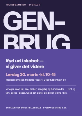 Tøjindsamling — genbrug i Sydhavn