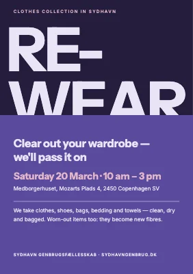 Clothes collection — rewear in Sydhavn