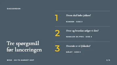 Side 2 af Go-to-market — lancering af produkt