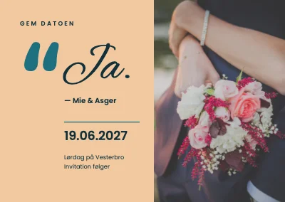 Save the date — "Ja." med citattegn