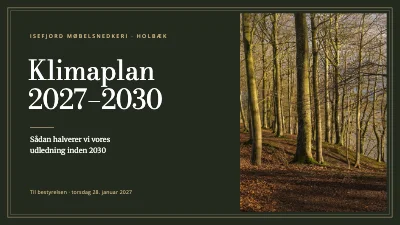 Klimaplan — møbelsnedkeri