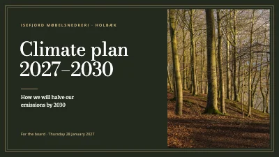 Climate plan — furniture maker